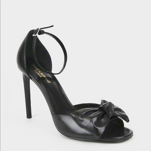 Saint Laurent Shoes - Saint Laurent Jane Leather Bow Heels Size 40